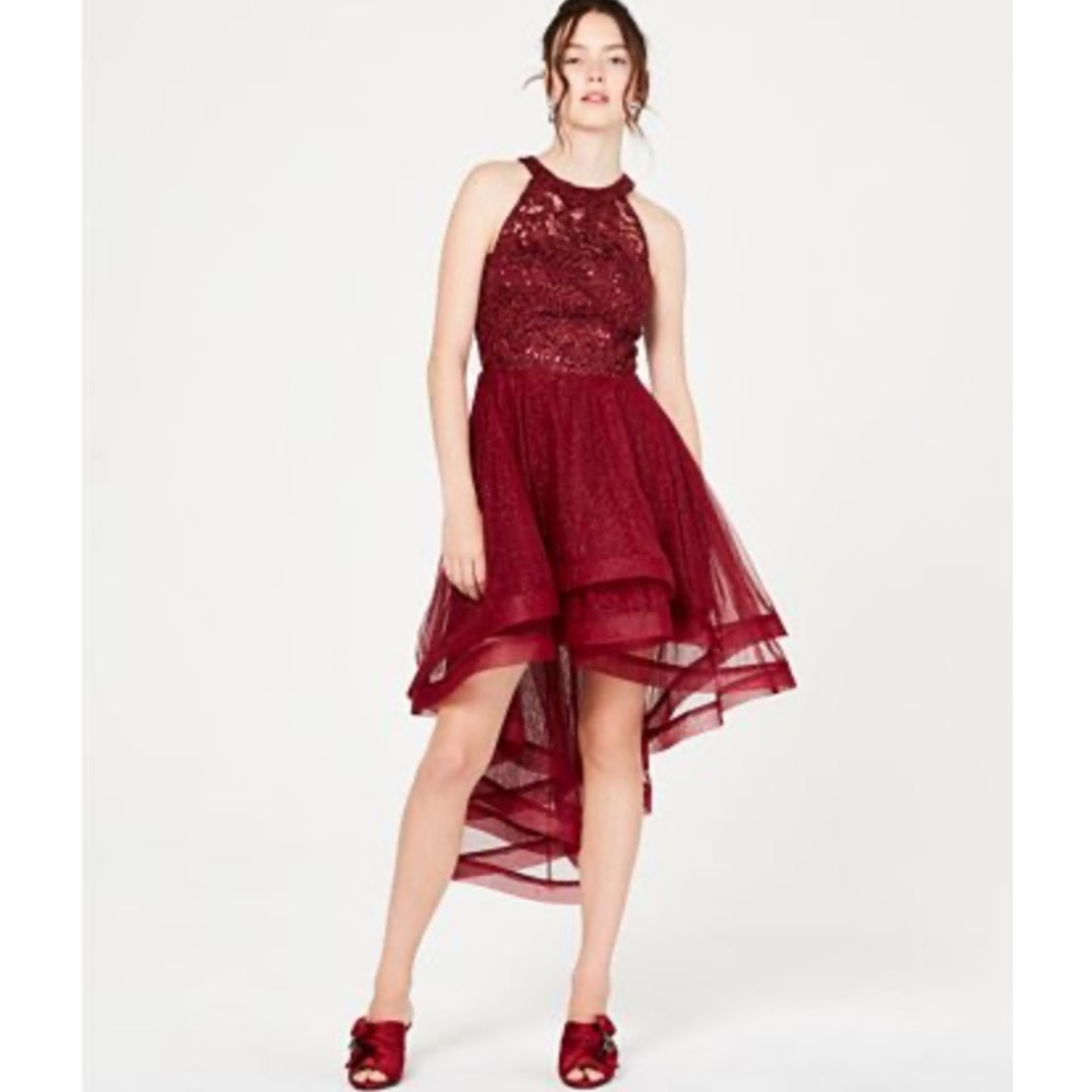 Macy’s Juniors  Say Yes to Prom Red High-Low Dress